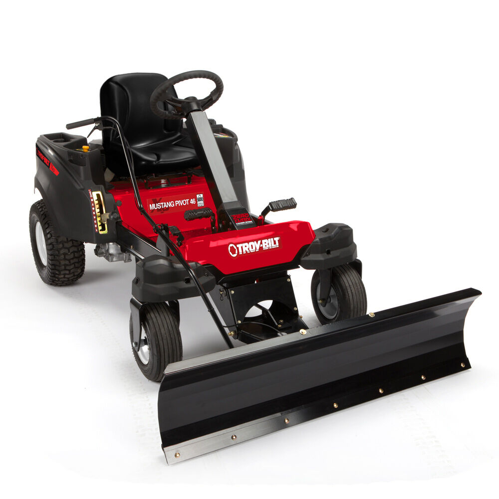Plow attachment for shop lawn mower