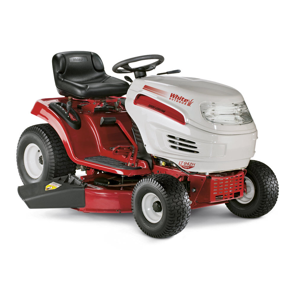 White outdoor riding lawn mower lt542g 2025