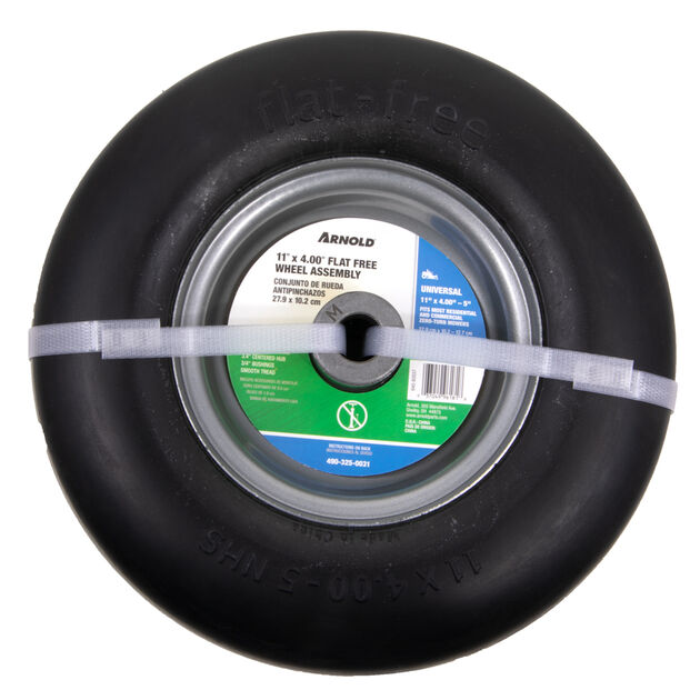 Flat Free Wheel Assembly, 11 x 4