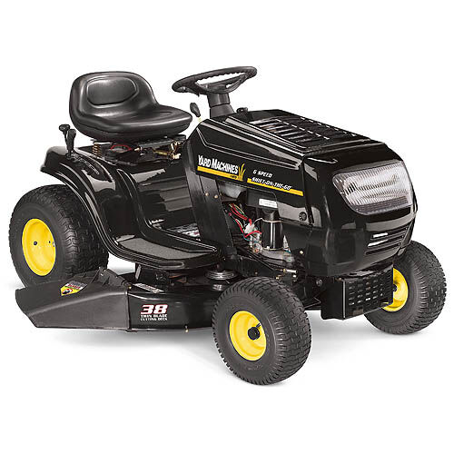 Yard machines 38 inch cheap riding lawn mower manual