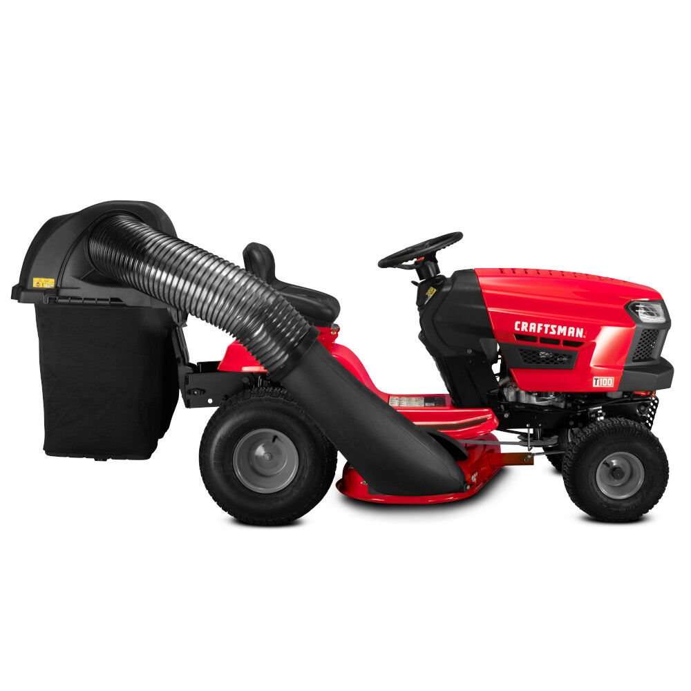 Riding mower with bagger hot sale