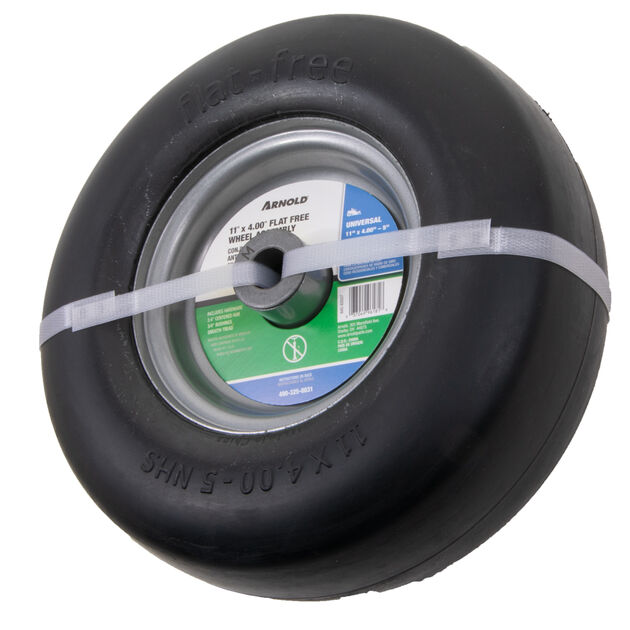 Flat Free Wheel Assembly, 11 x 4