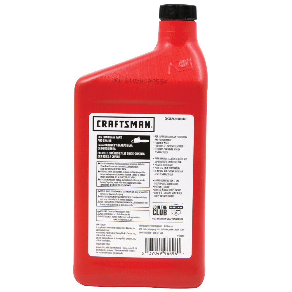 Bar and Chain Oil CMXGZAM000068 MTD Parts