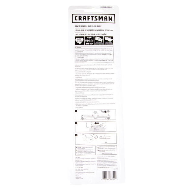 5/32-inch Saw Chain File and Filing Guide