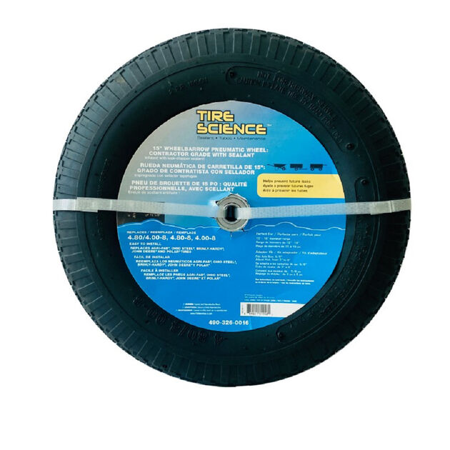15&rdquo; Universal Air Filled Wheelbarrow Wheel with Sealant