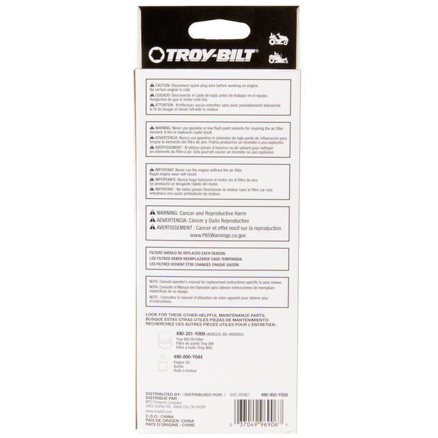Air Filter with Pre-Filter and Fuel Filter Kit