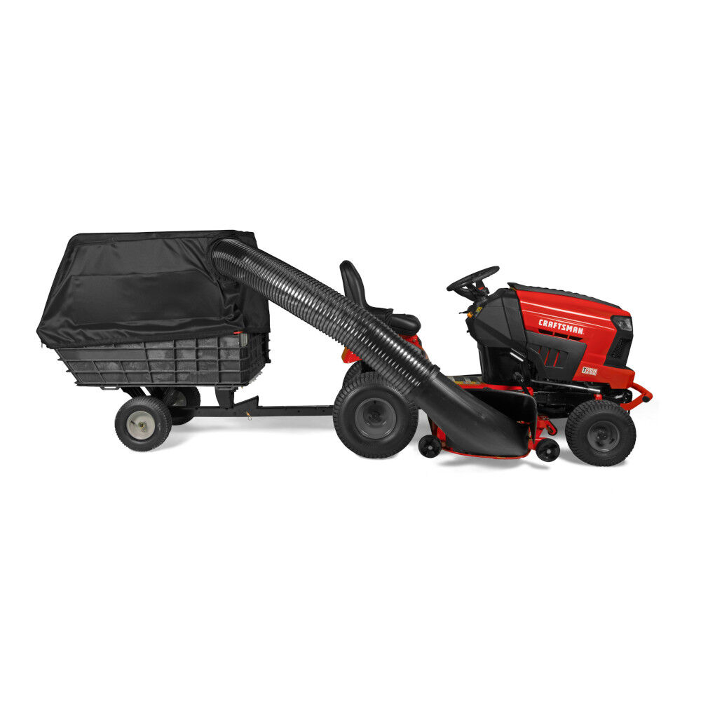 Leaf bagger for riding online lawn mower