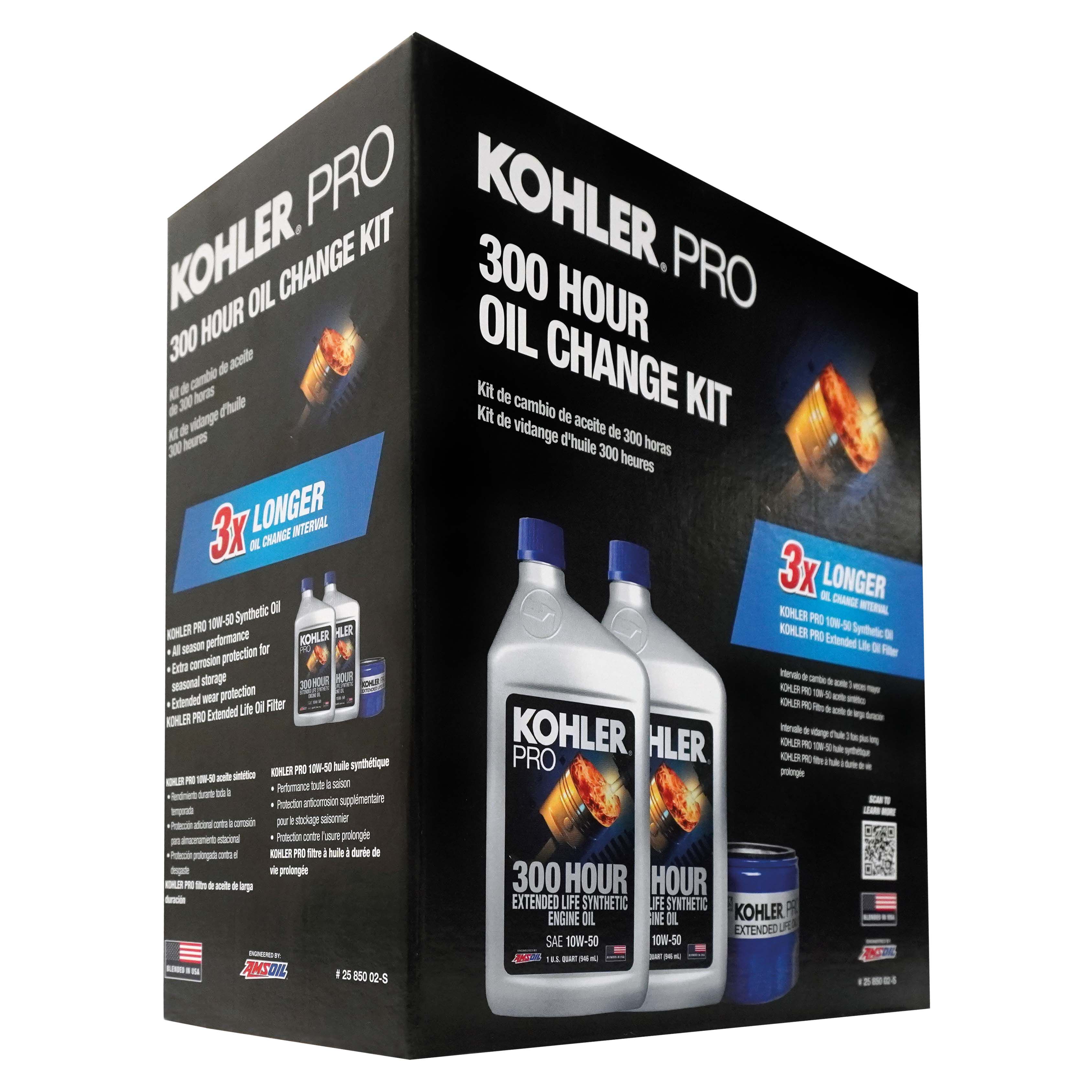 Kohler 300 Hour Extended Life Oil Change Kit 2 Quart Filter KH 25 850 02 S MTD Parts