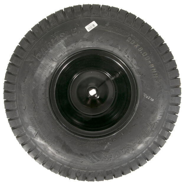 20&quot; x 8&quot; Riding Mower Rear Wheel Assembly &#40;Black Rim&#41;