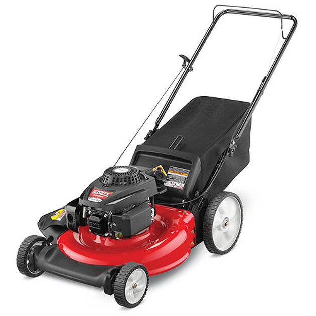 What are the main components of a lawn mower?