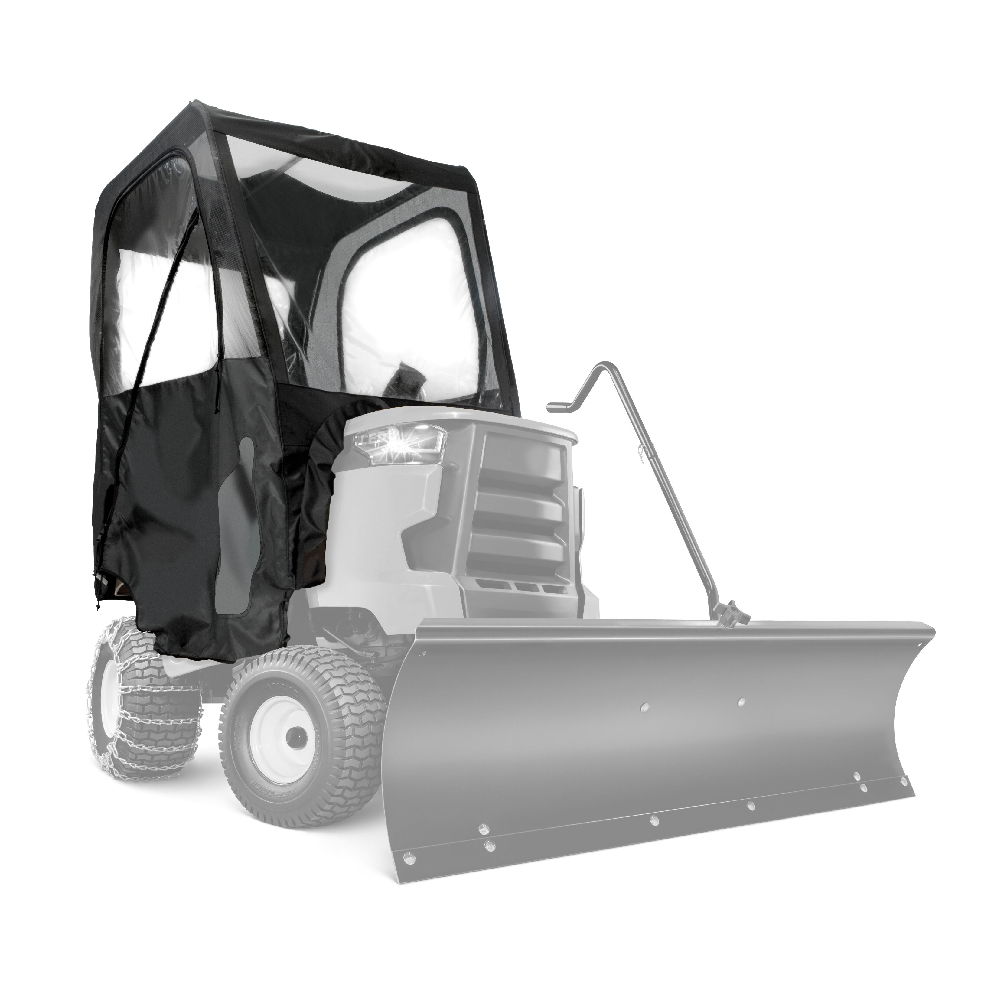 Riding lawn mower deals snow blower combo