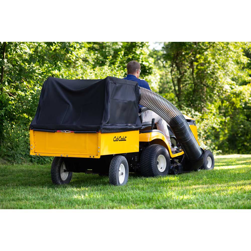 Leaf collection system shop for riding mower