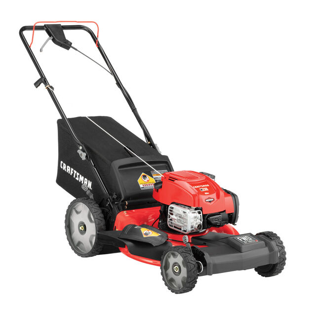 What are the main components of a lawn mower?