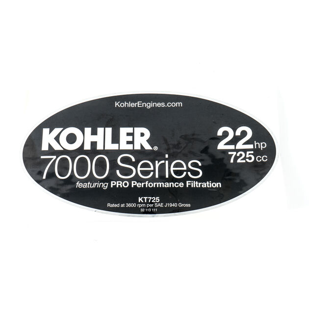 Label-Kohler 22 7000 Series Kt725